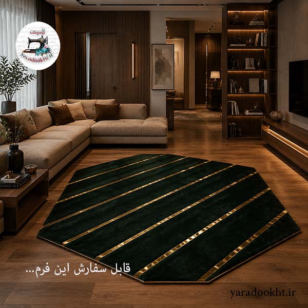 فرش مدرن مخمل shine Image 14