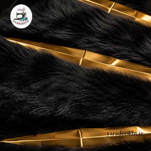 فرش مشکی نوار طلایی Gold carpet Image 4