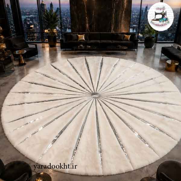 فرش مشکی نوار طلایی Gold carpet Image 10