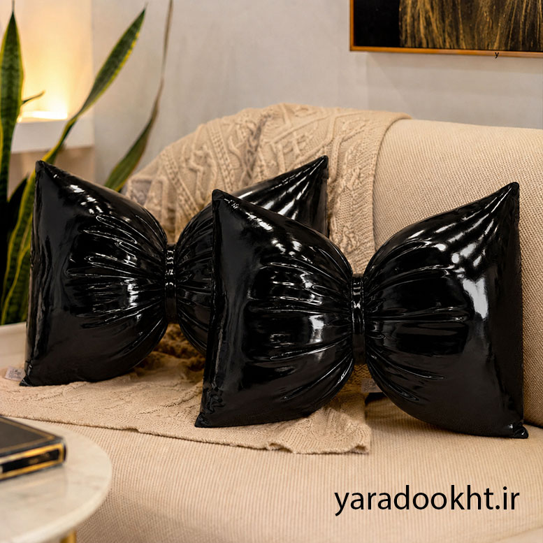 کوسن پاپیون Golden shine براق مجموعه 2 عددی Image 3
