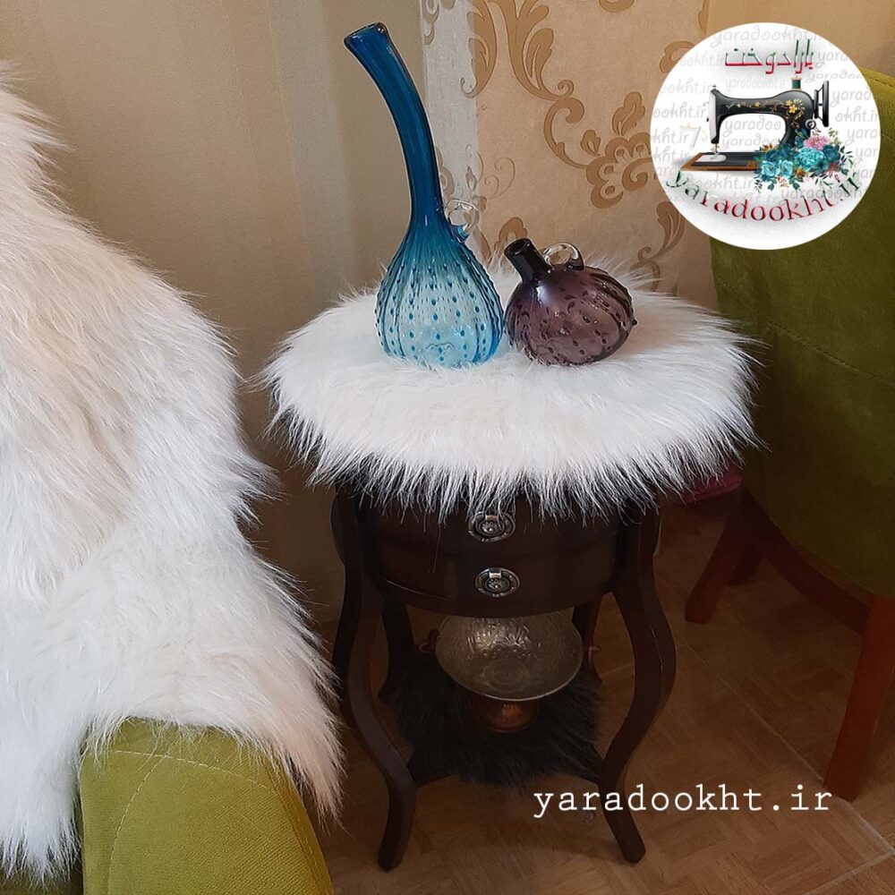 رومیزی گرد خز استر مخمل