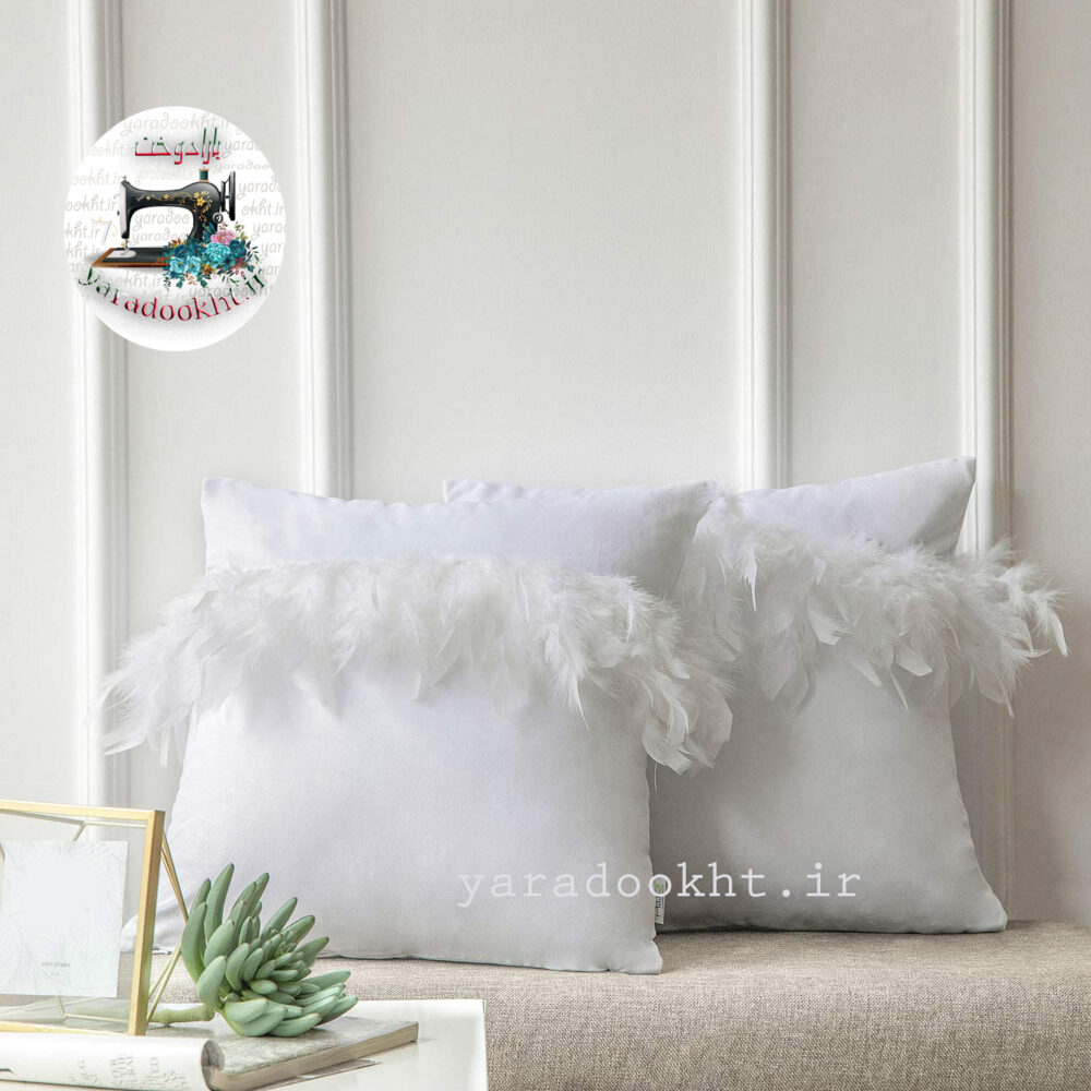 کوسن مخمل مدل feather1 مجموعه دو عددی - Image 2