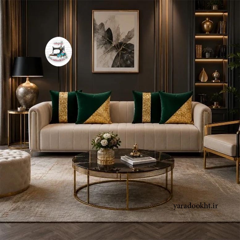 کوسن پولکی shine مخمل بسته 2 عددی Image 6