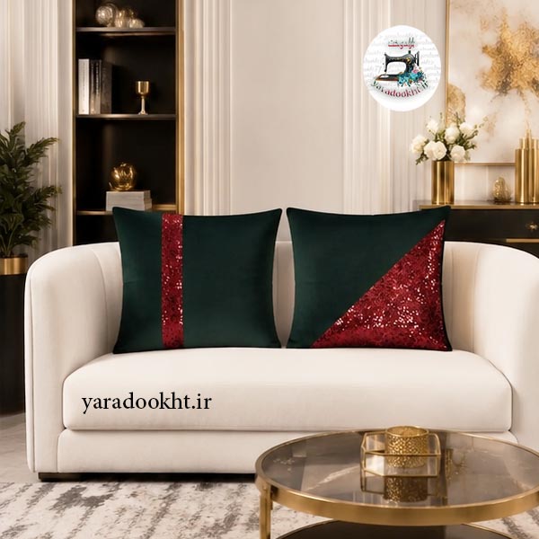کوسن پولکی shine مخمل بسته 2 عددی Image 4
