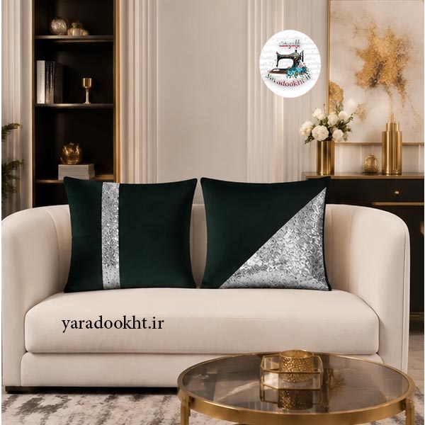 کوسن پولکی shine مخمل بسته 2 عددی Image 9