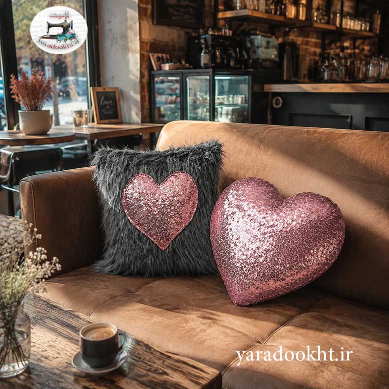 کوسن قلبی heart shine مجموعه دو عددی