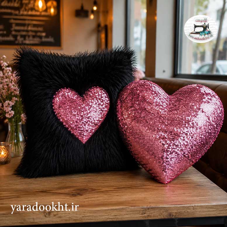 کوسن قلبی heart shine مجموعه دو عددی Image 6