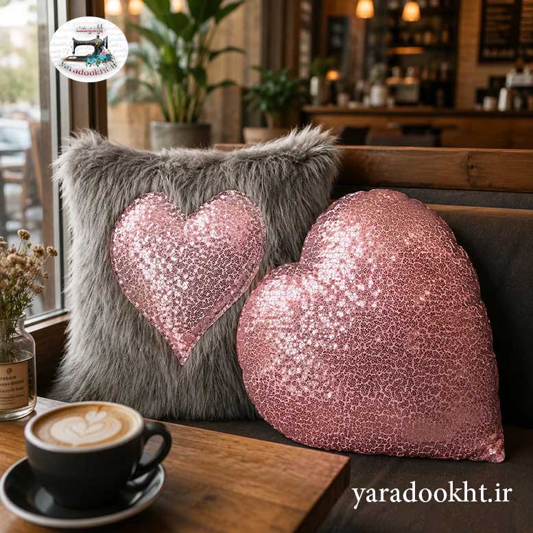 کوسن قلبی heart shine مجموعه دو عددی Image 4