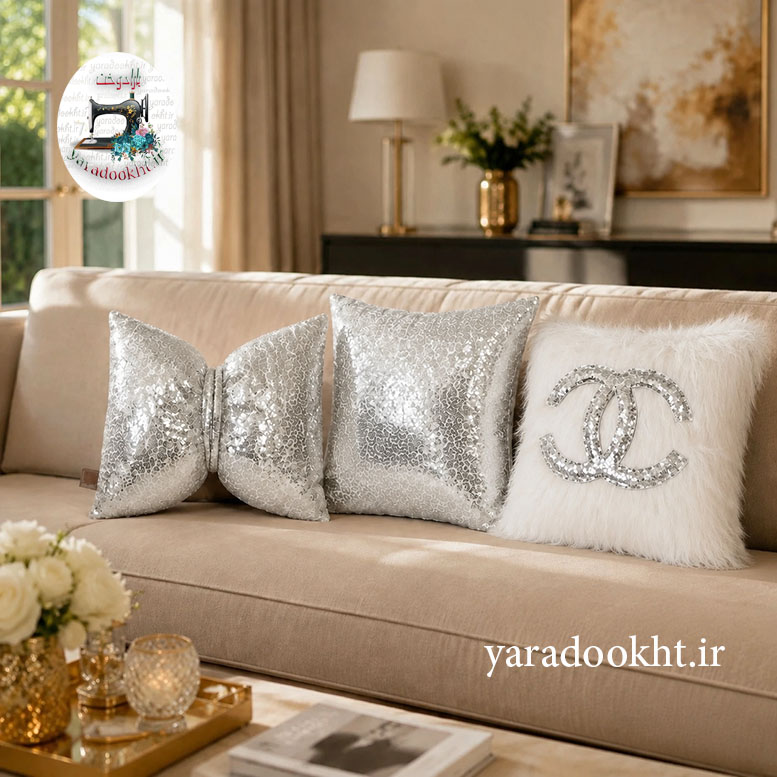 کوسن پولکی papillon shine مجموعه 3 عددی Image 2