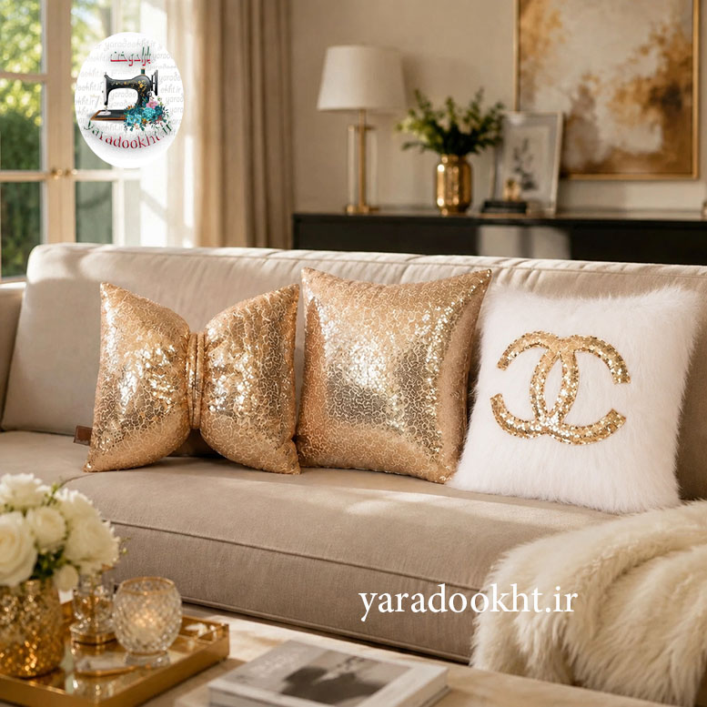 کوسن پولکی papillon shine مجموعه 3 عددی Image 6