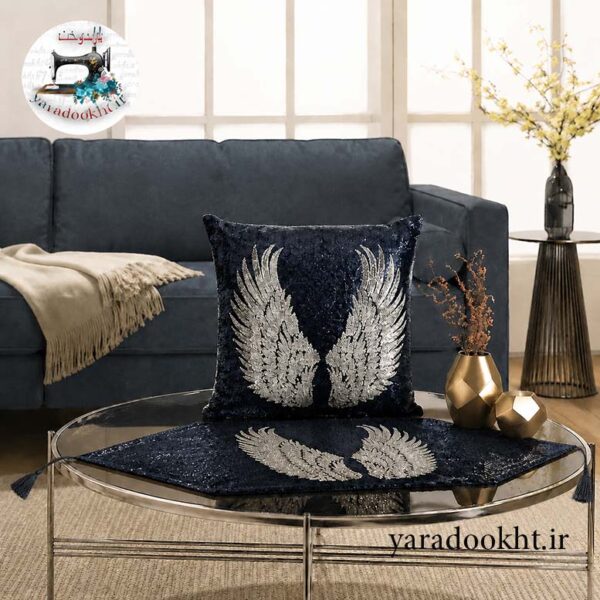 کاورکوسن پولکی به همراه رانر بال فرشته silver shine