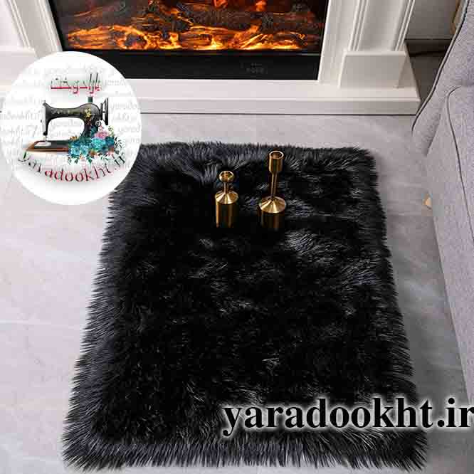 فرش فانتزی مشکی - Image 3