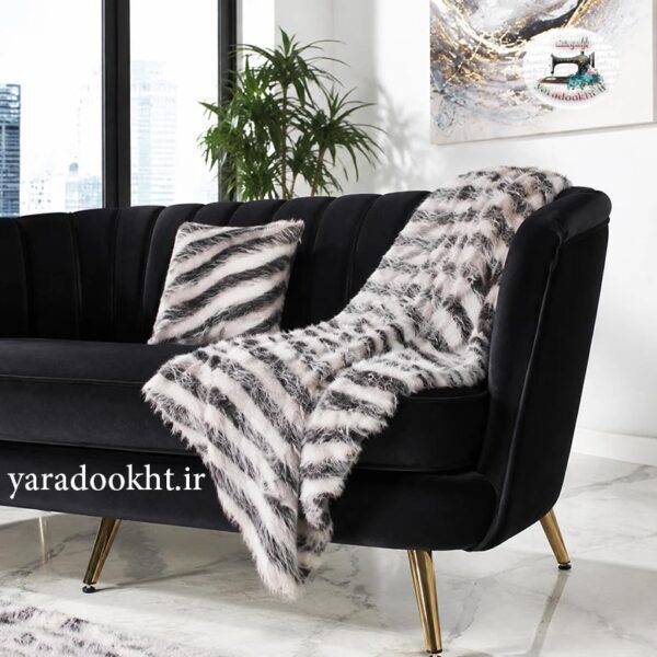 کوسن و شال مبل مدل Striped fur