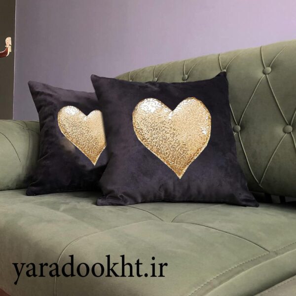 کوسن مخمل طرح LOVE بسته 2 عددی