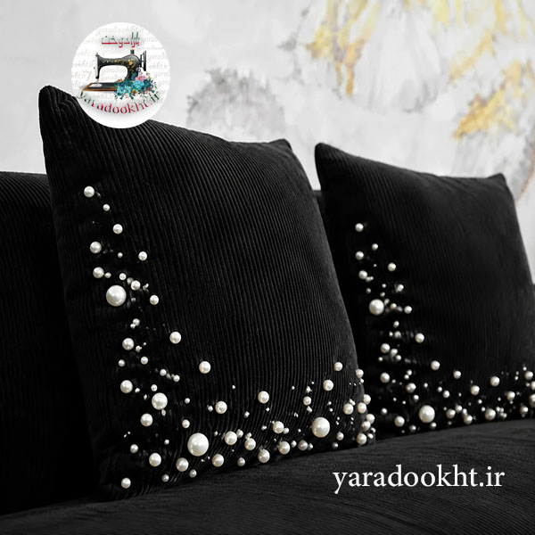 شال مبل مروارید دوزی مدل BIG SIZE به همراه کوسن Image 6