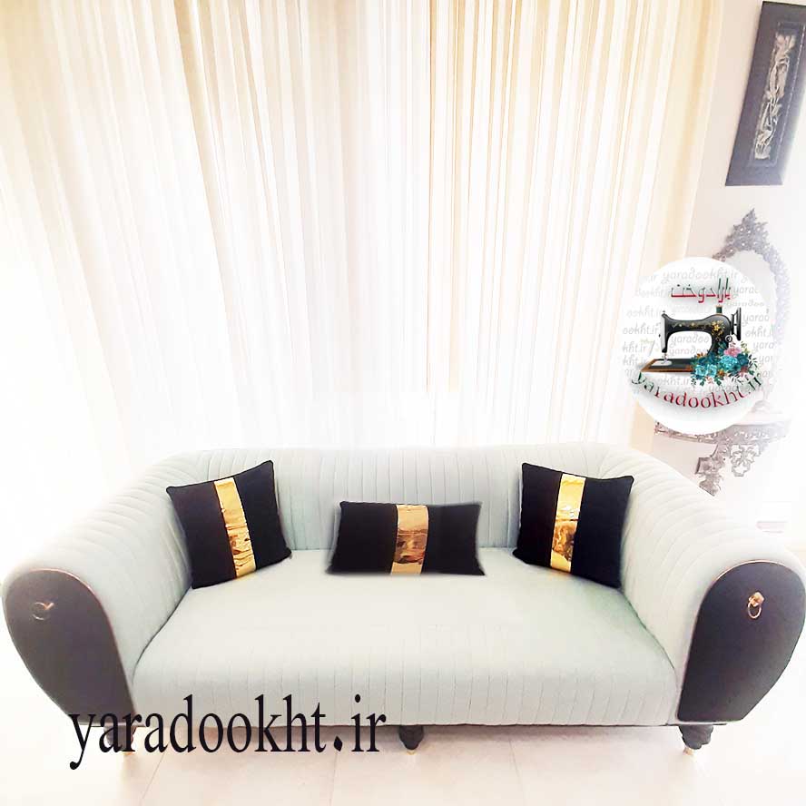 کوسن مخمل نوار براق - Image 9