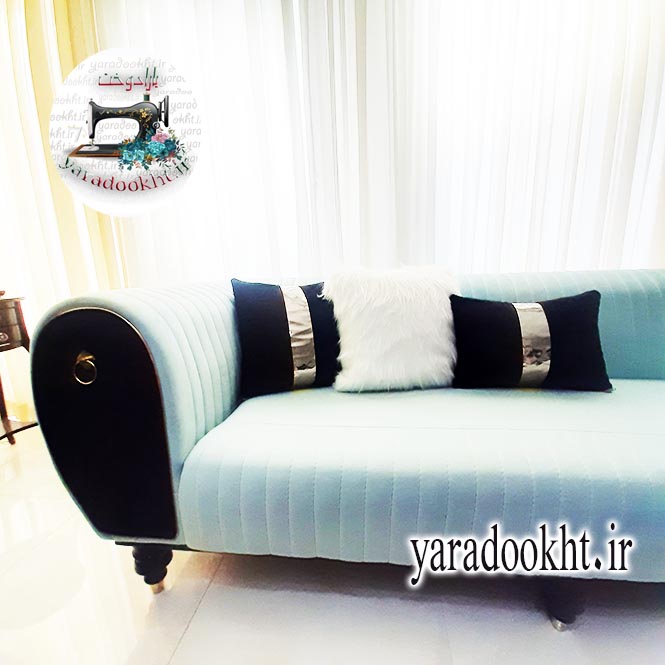 کوسن مخمل نوار براق - Image 3