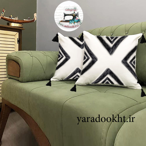 کوسن مدل تکه دوزی مجموعه 2 عددی کد cushions Image 3