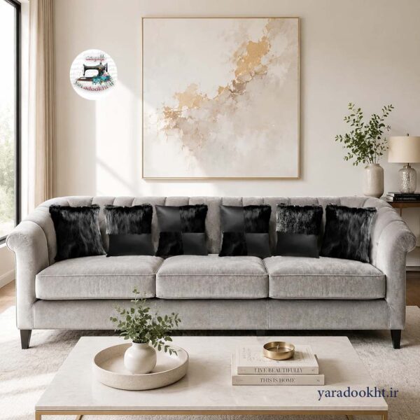 کوسن مدل leather مجموعه 6 عددی