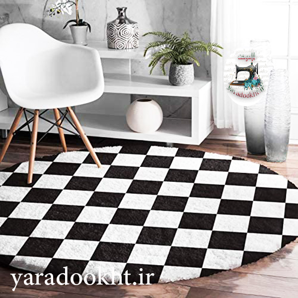 پادری مدل شطرنج chess طرح خز پرزبلند مناسب برای فضای داخلی Image 8