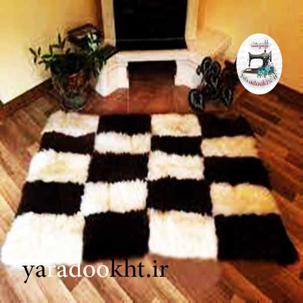 پادری مدل شطرنج chess طرح خز پرزبلند مناسب برای فضای داخلی Image 3