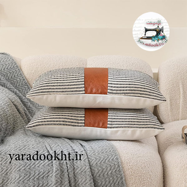 کوسن لنین راه راه مجموعه 3 عددی کد cushion Big Image 4