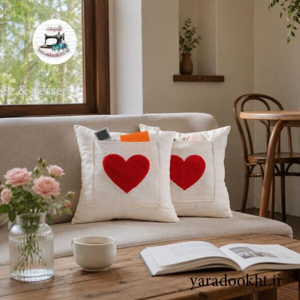 کوسن جیبدار LOVE مجموعه 2عددی