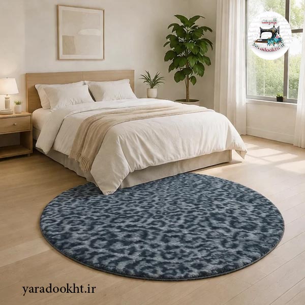 فرش پلنگی Leopard carpet design خزپرز کوتاه زیر چرم Image 7