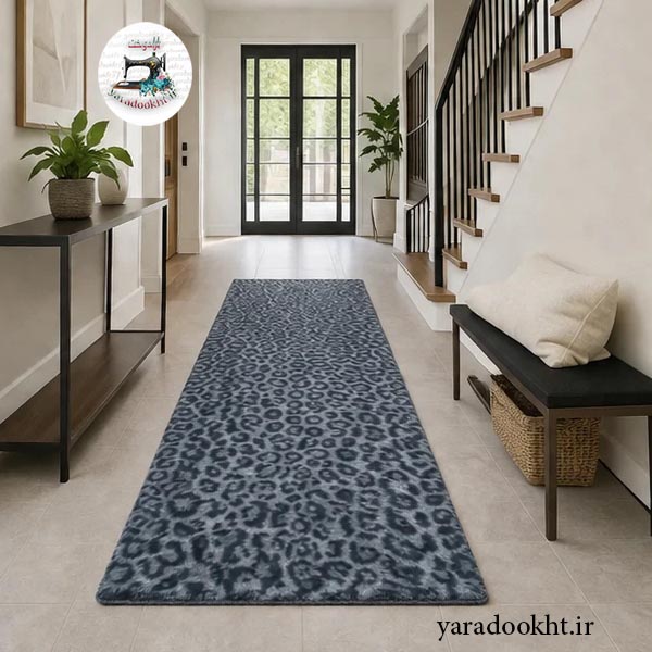 فرش پلنگی Leopard carpet design خزپرز کوتاه زیر چرم Image 10