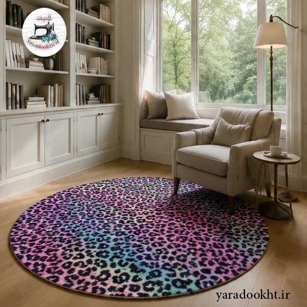 فرش پلنگی Leopard carpet design خزپرز کوتاه زیر چرم Image 8