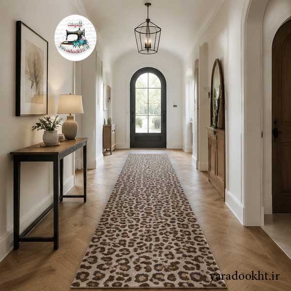 فرش پلنگی Leopard carpet design خزپرز کوتاه زیر چرم Image 3
