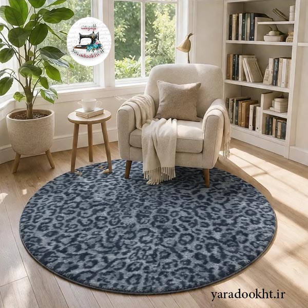 فرش پلنگی Leopard carpet design خزپرز کوتاه زیر چرم Image 4