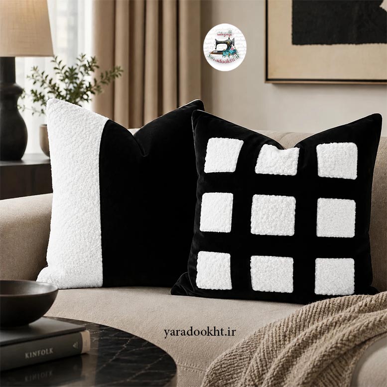 کوسن طرح برجسته sherpa and velvet مجموعه 2 عددی Image 5