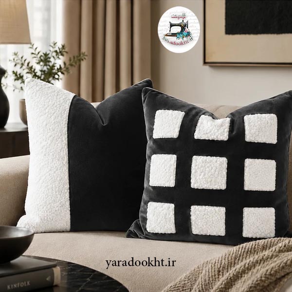 کوسن طرح برجسته sherpa and velvet مجموعه 2 عددی Image 11