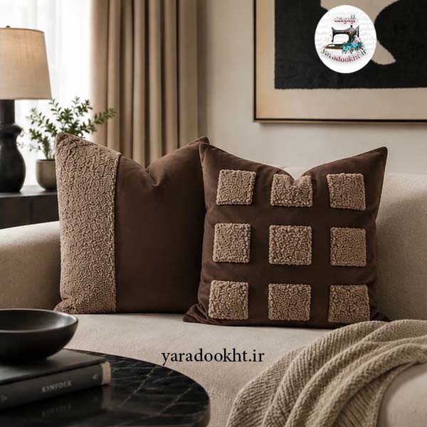 کوسن طرح برجسته sherpa and velvet مجموعه 2 عددی Image 16