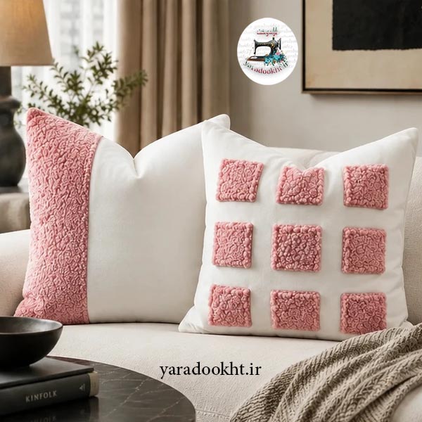 کوسن طرح برجسته sherpa and velvet مجموعه 2 عددی Image 14