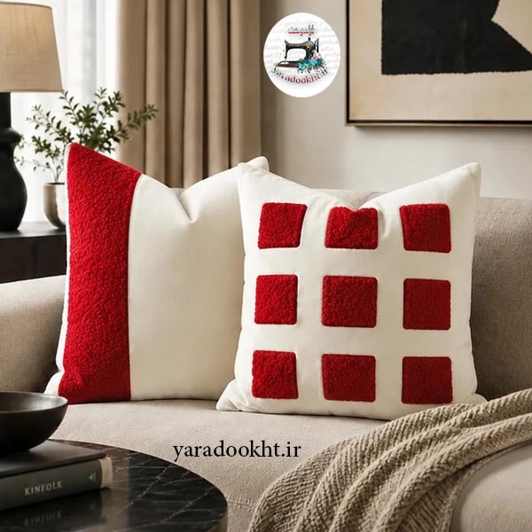 کوسن طرح برجسته sherpa and velvet مجموعه 2 عددی Image 9