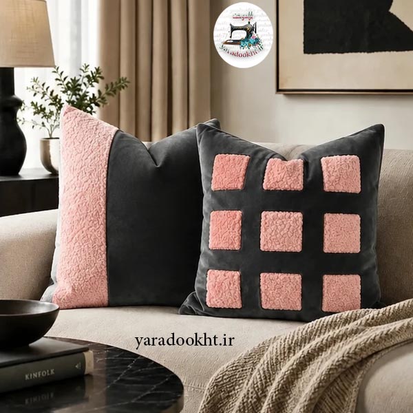 کوسن طرح برجسته sherpa and velvet مجموعه 2 عددی Image 10