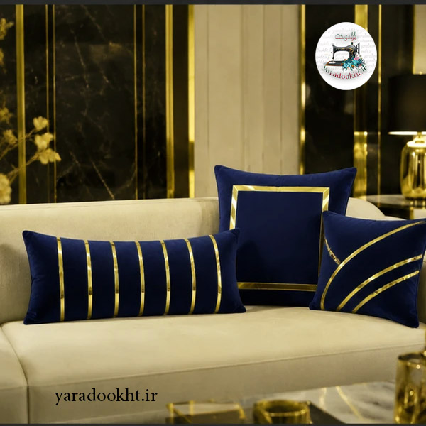 کوسن مخمل نوار براق velvet مجموعه 3 عددی Image 17