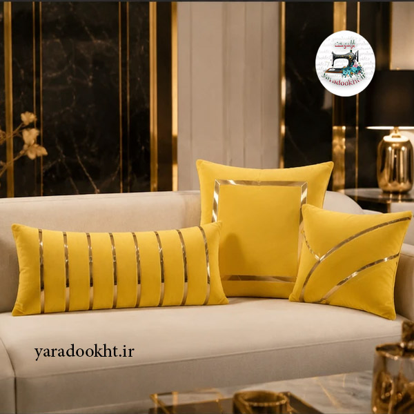 کوسن مخمل نوار براق velvet مجموعه 3 عددی Image 18